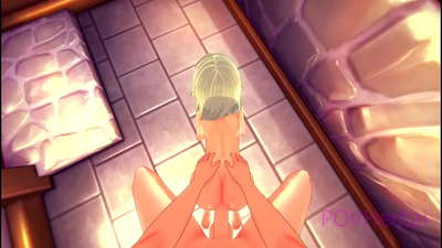 (Trap) Morwyn Elvish yn eich helpu i olchi eich wyneb.